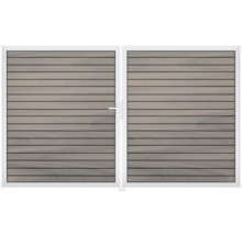 Dvojitá dřevěná brána s rámem