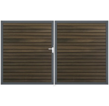 Dřevěná dvoukřídlá brána s rukojetí