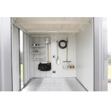 Plechový zahradní domek Biohort Neo 1A var. 1.2 jednokřídlé dveře 166 x 166 cm stříbrný/šedý křemen-thumb-1