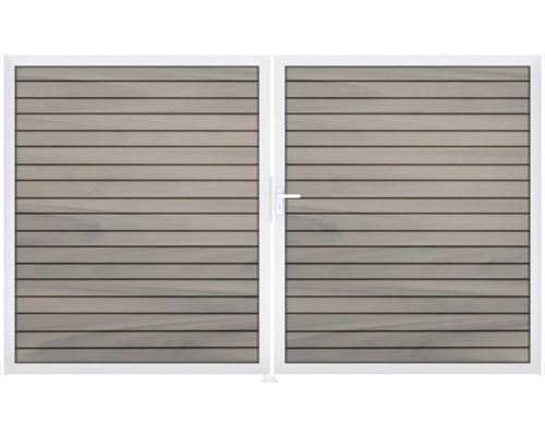 Brána GroJa Rhombus pravá Dvojitá brána ze dřeva s bílým rámem