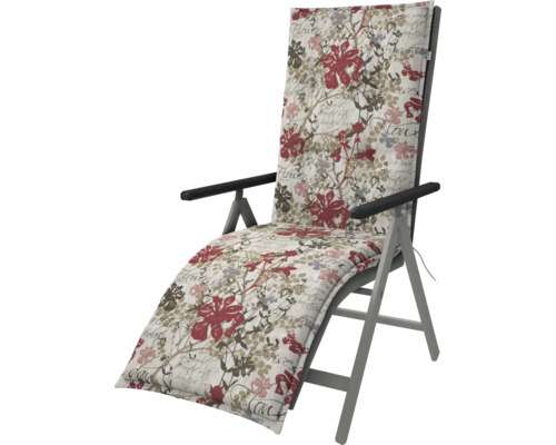 Zahradní lehátko s květinovým vzorem pro venkovní použití