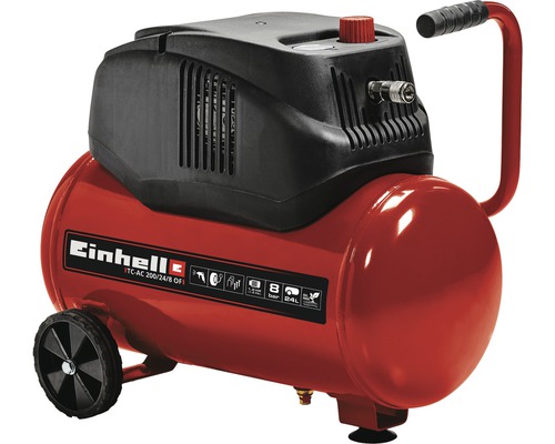 Bezolejový kompresor Einhell TC-AC 200/24/8 OF 4020590 Kompresor Einhell TC-AC 200/24/8 OF s 24litrovou nádrží