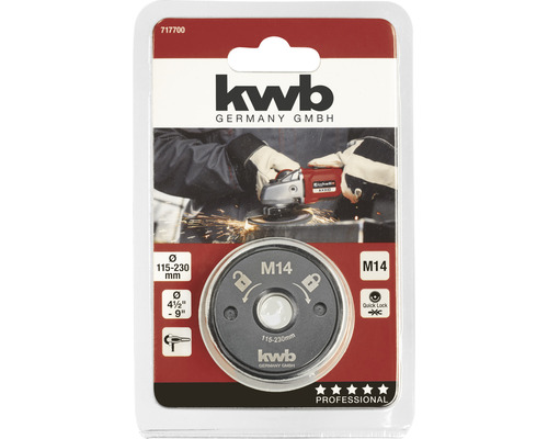 KWB Rychloupínací matice M14 pro úhlovou brusku 115 až 230 milimetrů