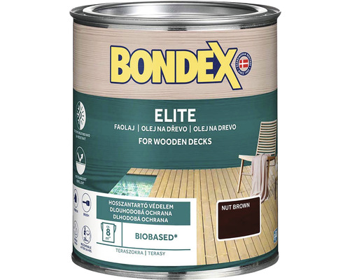 Olej na dřevo Bondex ELITE výjmečně odolný matný ořech hnědý 0,75 l
