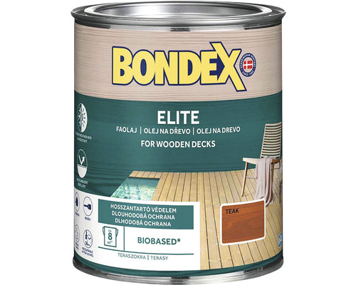 Olej na dřevo Bondex ELITE výjmečně odolný matný teak 0,75 l
