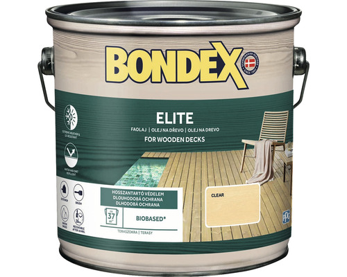 Olej na dřevo Bondex ELITE výjmečně odolný matný čirý 2,5 l