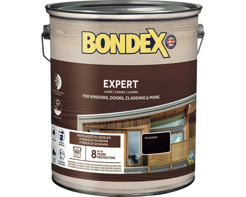 Syntetická silnovrstvá lazura Bondex EXPERT palisandr 5 l Bondex Expert Lazura na dřevo pro okna, dveře a fasády