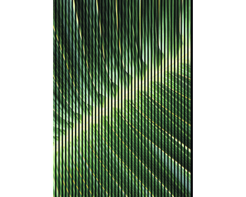 Designový akustický panel DIGI01K 19x1693x2400 mm Abstraktní design s vertikálními pruhy a botanickým vzorem