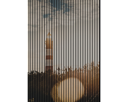 Designový akustický panel DIGI01M 19x1693x2400 mm Pohled na maják za svislými čarami