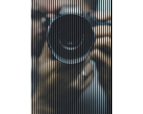 Designový akustický panel DIGI03G 19x1693x2400 mm Pohled na produkt přes mřížku
