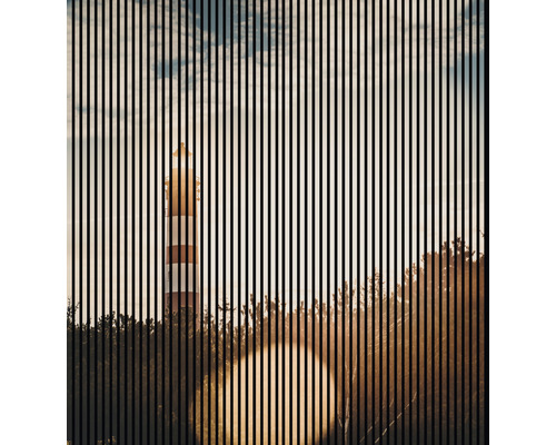 Designový akustický panel DIGI01M 19x2253x2400 mm Obrázek majáku za svislými čarami