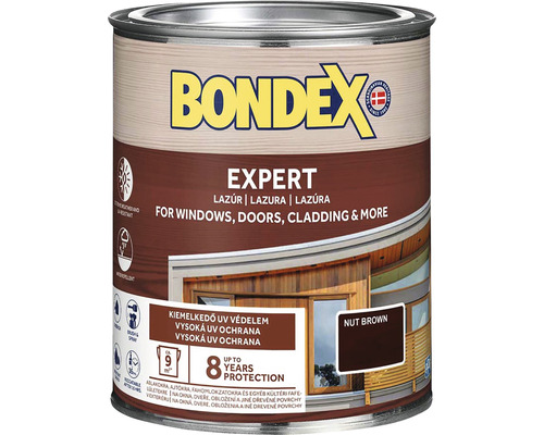 Syntetická silnovrstvá lazura Bondex EXPERT ořechová hnědá 0,75 l
