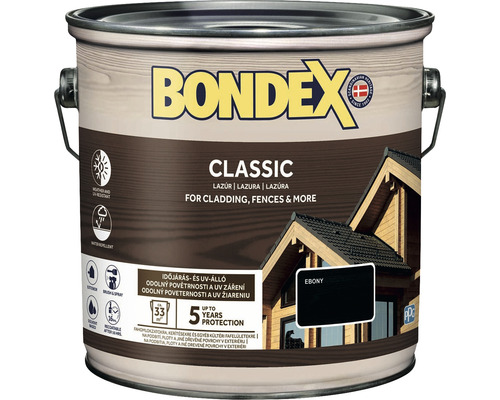 Syntetická tenkovrstvá lazura Bondex CLASSIC eben 2,5 l