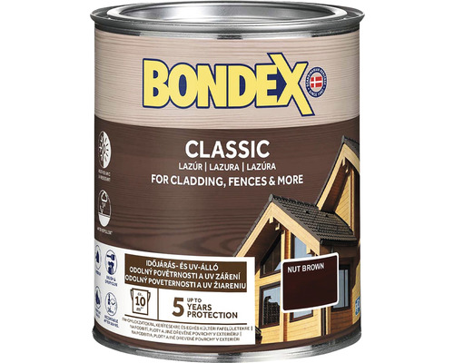 Syntetická tenkovrstvá lazura Bondex CLASSIC ořechová hnědá 0,75 l