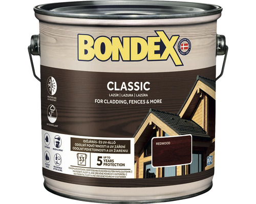 Syntetická tenkovrstvá lazura Bondex CLASSIC sekvoj 2,5 l
