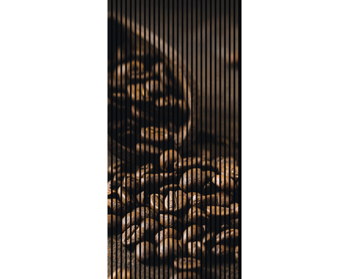 Designový akustický panel DIGI01V 19x1133x2400 mm Detailní pohled na kávová zrna