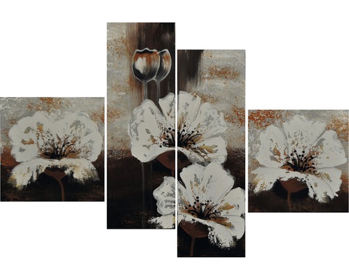 Obraz na plátně Hnědé květy 70 x 100 cm-0
