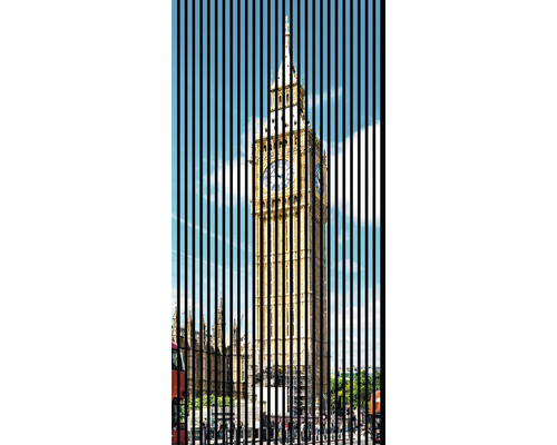 Designový akustický panel DIGI03E 19x1133x2400 mm Big Ben v Londýně, zobrazený svislými čarami