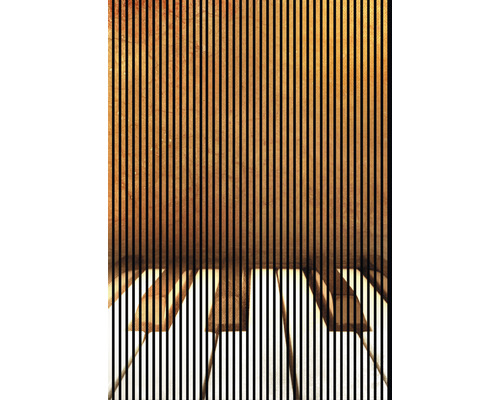 Designový akustický panel DIGI03Q 19x1693x2400 mm Abstraktní obraz klaviatury s efektem laťkového plotu