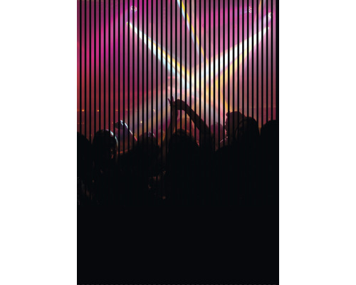 Designový akustický panel DIGI03Z 19x1693x2400 mm Dav lidí na akci za zábradlím