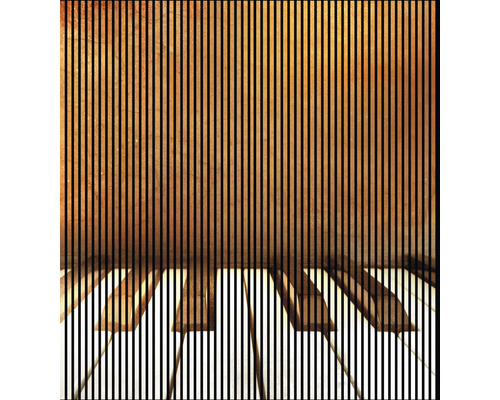 Designový akustický panel DIGI03Q 19x2253x2400 mm Abstraktní obraz klaviatury s vertikálními liniemi