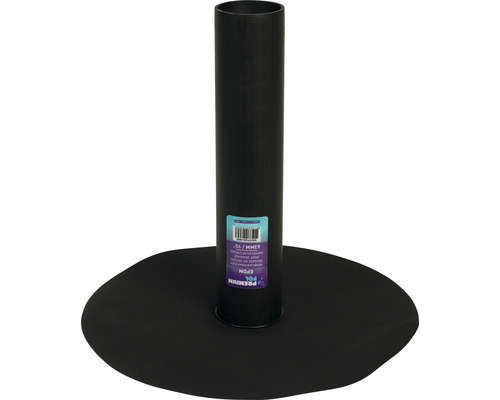 EPDM střešní/okapová vpusť PREMIUMFOL® 90° pro ploché střechy kulatá černá 63 mm Střešní průchodka z ethylen-propylen-dienového kaučuku