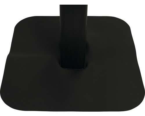 Černá kovová základna lampy se čtvercovým tvarem