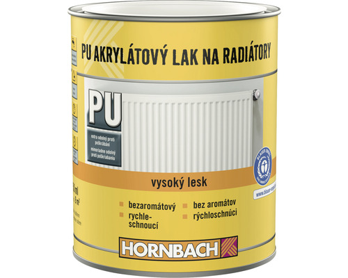 HORNBACH lak na topná tělesa RAL 9010 čistě bílý lesklý 750 ml