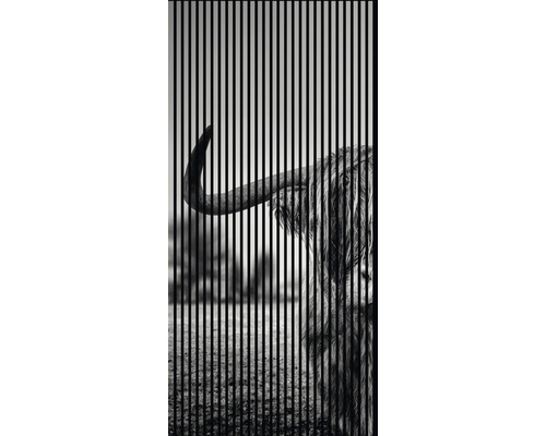 Designový akustický panel DIGI04J 19x1133x2400 mm Dekorativní roleta s motivem skotského skotu Highland