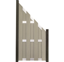 Plastový plot se šikmým průběhem