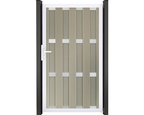 Branka GroJa Merano DIN levá Zahradní branka s plastovými profily a klikou