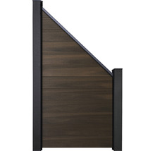 Dřevěný plotový dílec s kovovými sloupky