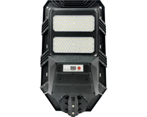LED solární osvětlení STRADA IP65 40W 600lm 3000K černé s dálkovým ovládáním Solární LED pouliční lampa