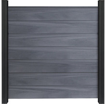 Šedý WPC plot s sloupky