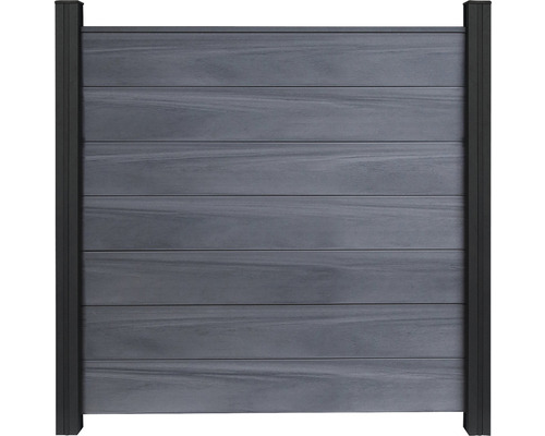 BPC Plotové pole GroJa Flex Grande Šedý WPC plot s sloupky