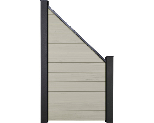 Prvek zahradního plotu s diagonálním zakončením