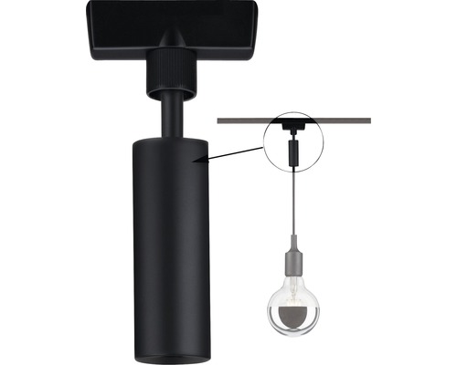 Černé lištové svítidlo se světelným zdrojem