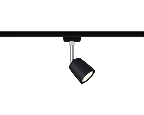 Černý LED reflektor na napájecí kolejnici