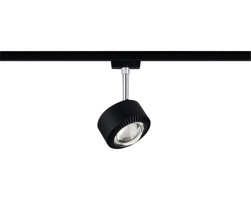LED bodové osvětlení Paulmann 96927 URail Aldan 9W 480lm 2700K matně černé Černý bodový reflektor připevněný na lištu