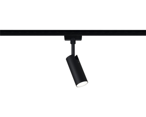 LED bodové osvětlení Paulmann 96940 Urail Tubo 4,5W 170lm 4000K černé/chrom Černý reflektor na liště pro montáž na strop