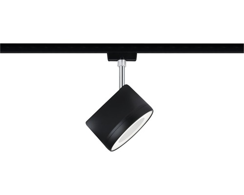 Černý LED reflektor pro montáž na lištu