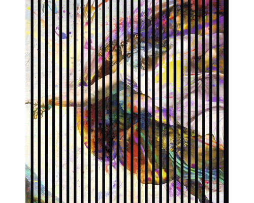 Designový akustický panel DIGI04V 19x1133x1195 mm Umělecké dílo ve stylu Sixtinské kaple s vertikálními pruhy