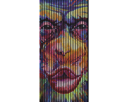 Designový akustický panel DIGI04Q 19x1133x2400 mm Abstraktní malba opice s černými liniemi