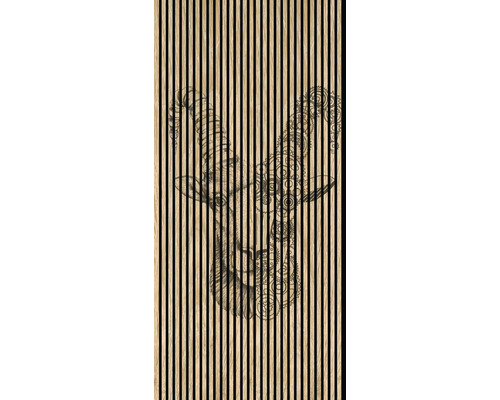 Designový akustický panel DIGI05A 19x1133x2400 mm Dekorativní panel s motivem kozy pro design stěn a stropů