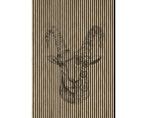 Designový akustický panel DIGI05A 19x1693x2400 mm Nástěnný panel s motivem kozy