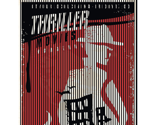 Designový akustický panel DIGI04P 19x2253x2400 mm Plakát akce Thriller Movies
