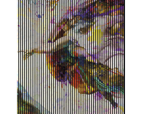 Designový akustický panel DIGI04V 19x2253x2400 mm Malba stvoření Adama s vertikálními pruhy