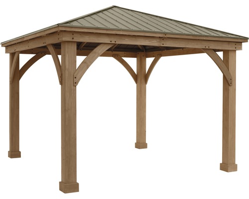 Pavilon s kovovou střechou