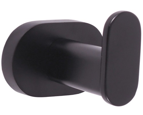 Černý jednoduchý háček pro montáž na stěnu