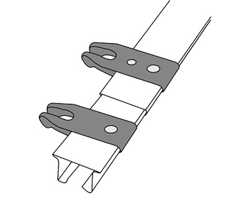 Montážní lišta s upevňovacími sponami